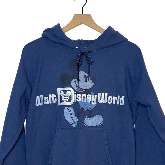Disney World  Hoodie Women's Size Small Blue Mickey Mouse Pullover Hoodie - Picture 3 of 7